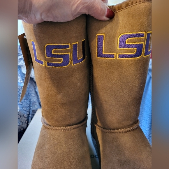 LSU GEAUX Tigers Roadies Women's size 9 Leather, Wool boots NEW - Picture 4 of 16